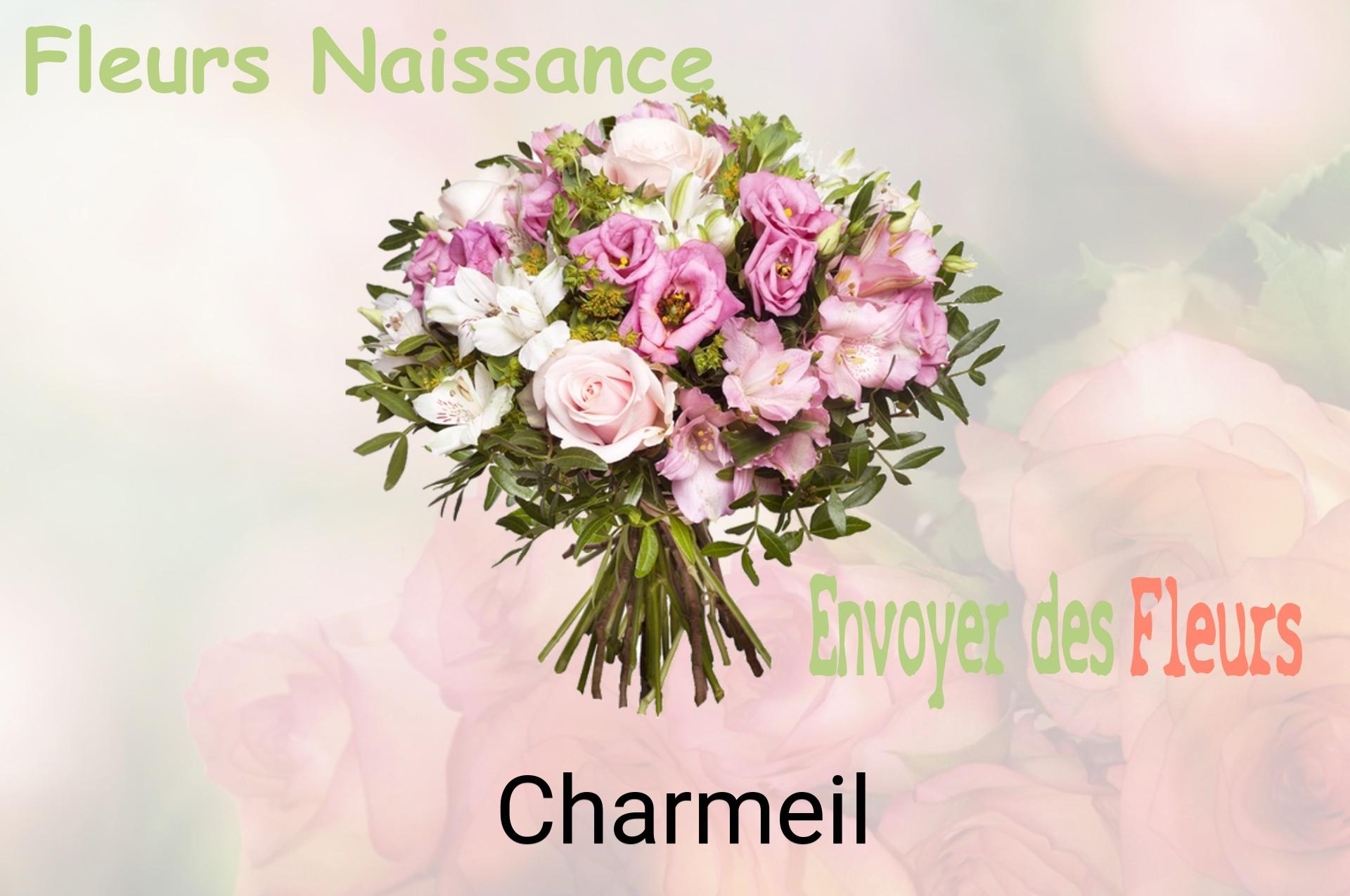 Bouquet de fleurs de naissance livré à Charmeil